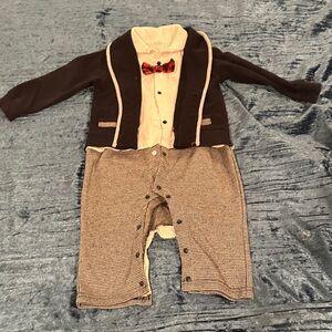 Adorable Baby Suit with Bow Tie